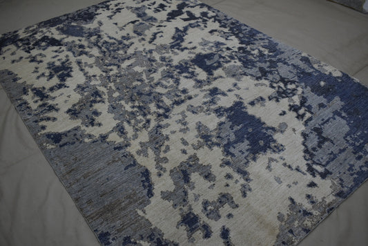 Contemporary Rug, Wool Rug, Multi Colored Area Rug, 6x9