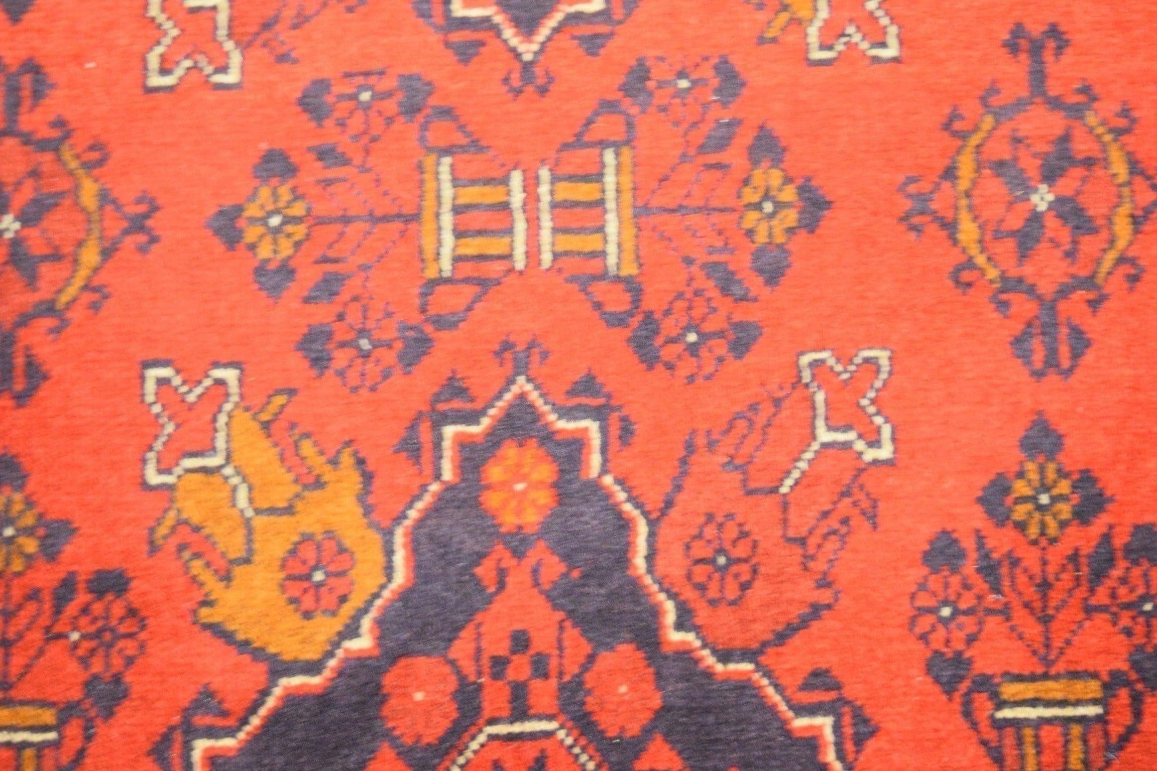  Khal Mohammadi Rug, Tribal Rug, Hand Knotted Wool Rug, Red Rugs, Afghan Rug
