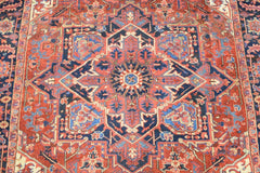 Heriz Rug, Persian Rugs, Colorful Area Rugs, 8x11 Rugs, Living Room Rugs 