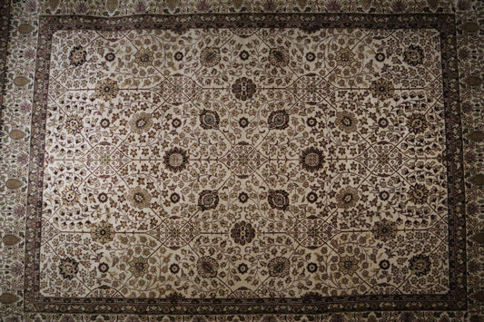 Sanukh Rug, Ivory Rug, Hand Knotted Oriental Rug
