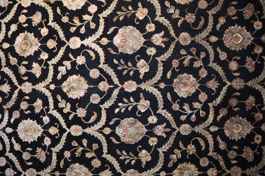 Silk Flower Rug, Hand Knotted Rug, Living Room Area Rugs