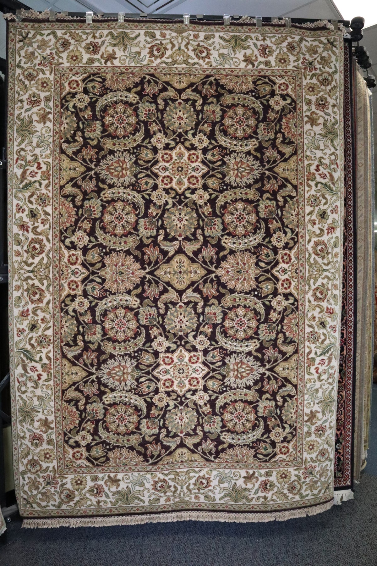 Floral Rug, Knotted Rug, Wool Rug, 6x9 Area Rug, Rug Decor