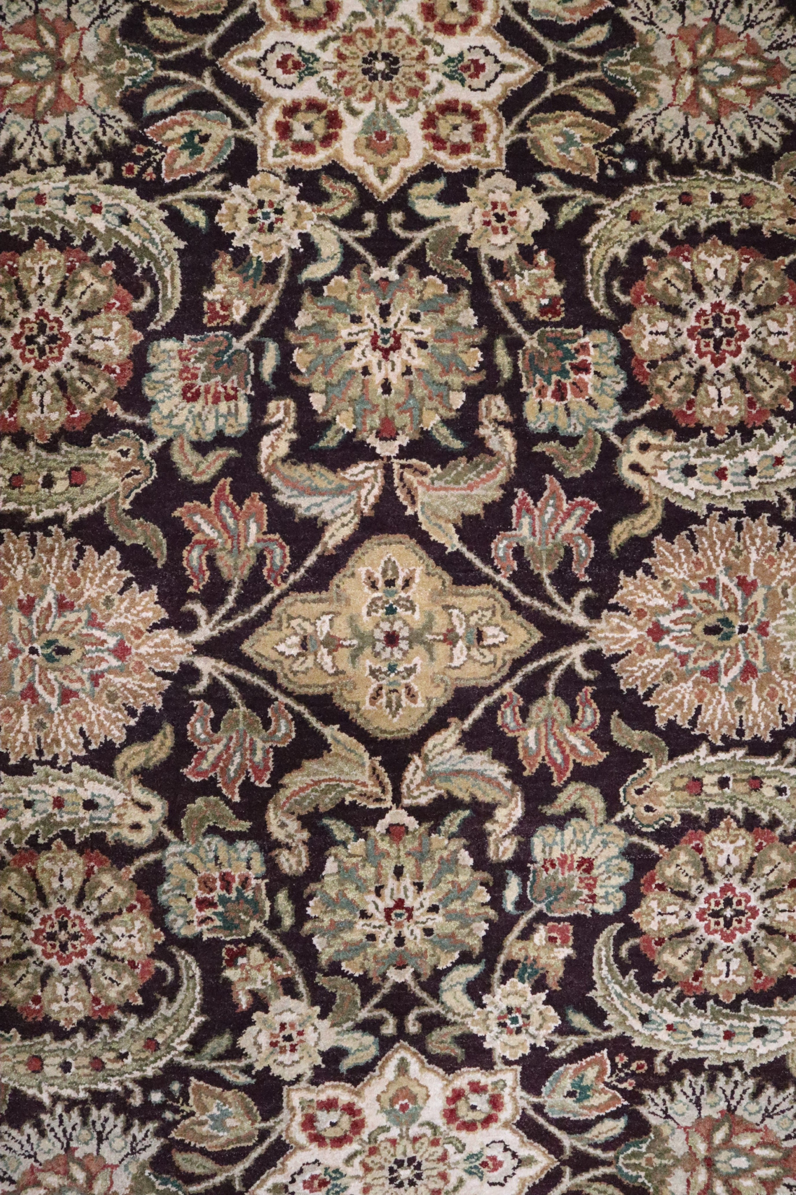 Floral Rug, Knotted Rug, Wool Rug, 6x9 Area Rug, Rug Decor