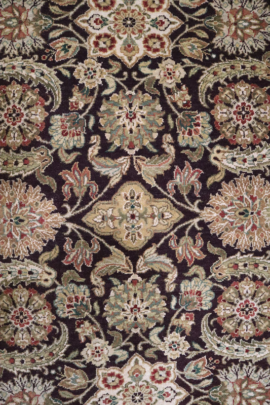 Floral Rug, Knotted Rug, Wool Rug, 6x9 Area Rug, Rug Decor
