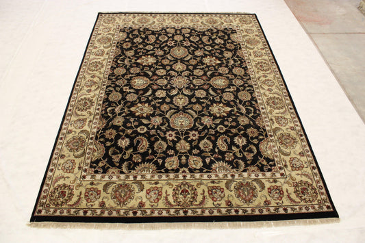 Jaipur Rugs, Black Oriental Rug, Hand Knotted Rug, Rug 9x12, Office Rugs 