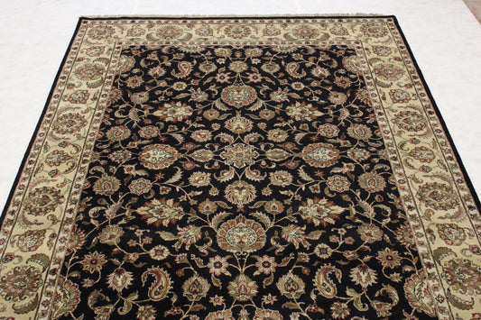 Jaipur Rugs, Black Oriental Rug, Hand Knotted Rug, Rug 9x12, Office Rugs 