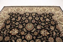 Jaipur Rugs, Black Oriental Rug, Hand Knotted Rug, Rug 9x12, Office Rugs 