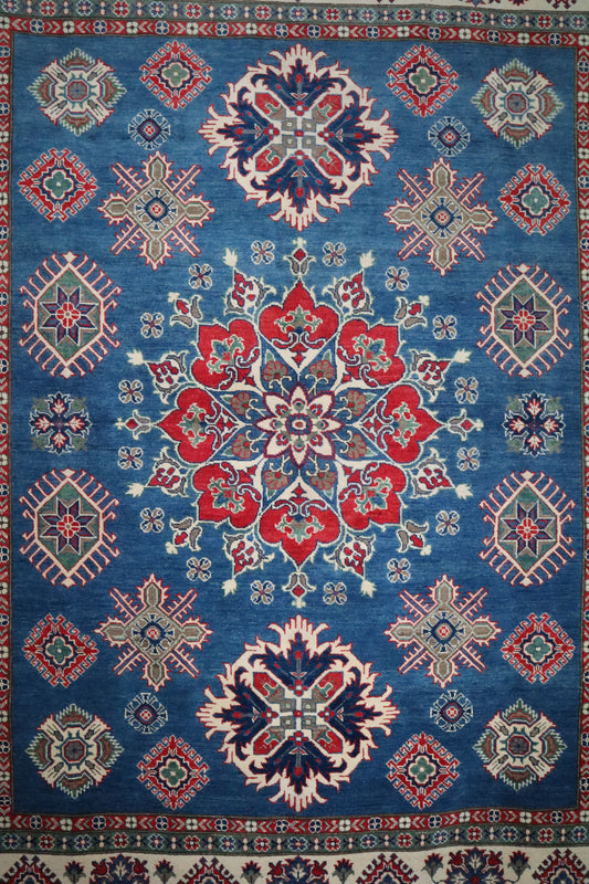 Kazak Rug, Bright Rug, Afghan Rug, Vegetable Dye Rug