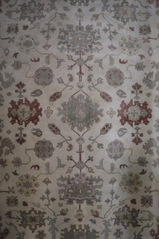 Oushak Rug, Persian Hand Knotted Rug, 8x10 Area Rug