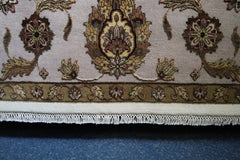 Silk Flower Rug, Hand Knotted Indian Rug, Traditional Rug