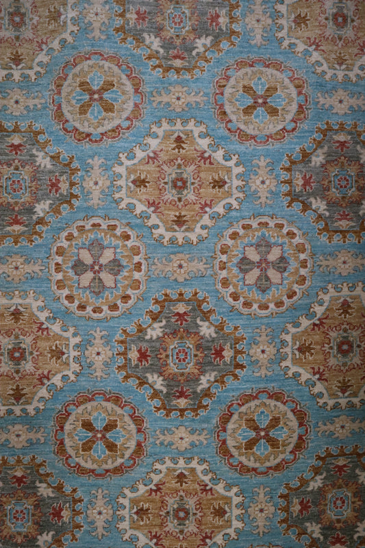 Oushak Rug, Afghan Turkman Rug, Traditional Wool Rug