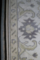 Hand Knotted Oushak Rug, Persian Wool Rug, 8x10 Area Rug