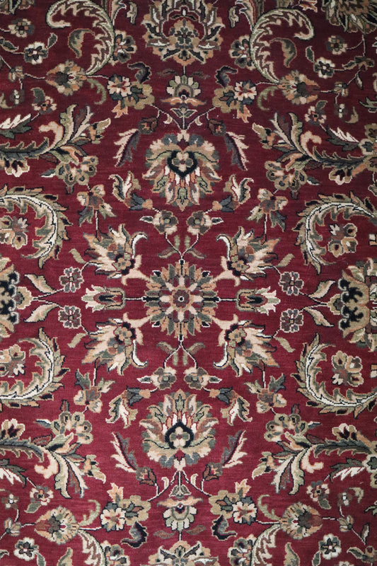 Floral Style Rug, Geometric Rug, Hand Knotted Wool Rug