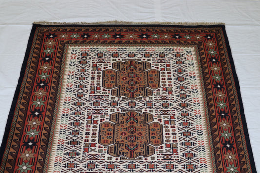Persian Rug, Hand Knotted Rug, 4x6 Area Rug, Bedroom Rugs