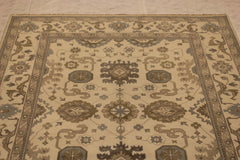 Persian Design Rug, Area Rugs 9x12, Oushak Rug, Living Room Rug 