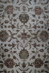 Persian Rug, Silk Flower Rug, Indian Rug, Dining Room Rug