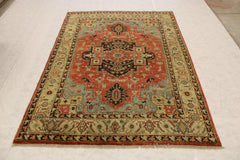 Multicolor Rug, Serapi Rug, Knotted Rug, Area Rug Sizes, Bedroom Rugs 