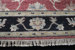 Red Rug, Indian Rug, Hand Knotted Wool Rug, Office Rugs