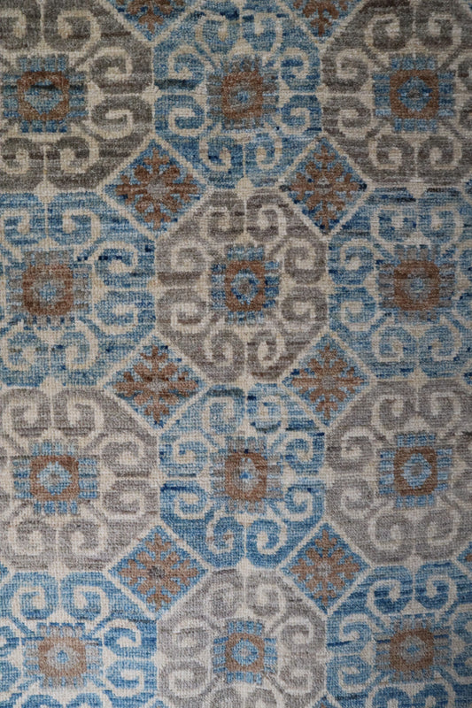 Khotan Rug, Hand Knotted Afghan Rug, 4x6 Rug, Rug For Office