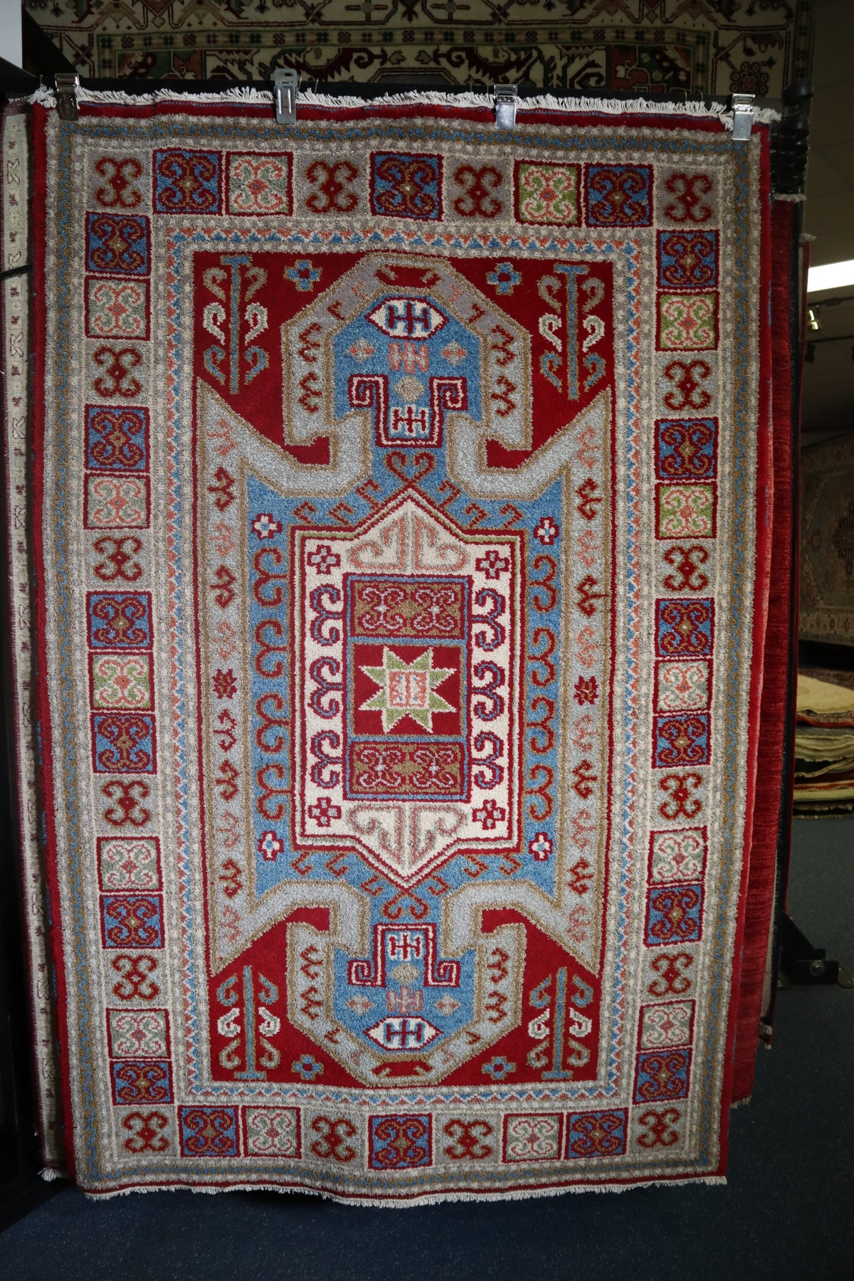 Kazak Rug, Colorful Rug, Hand Knotted Afghan Rug, US Rug