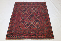 Tribal Rug, Afghani Rug, Hand Knotted Rug, 5x6 Area Rug