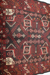 Baluch Rug, Tribal Rug, 4x6 Area Rug, Hand Knotted Rug