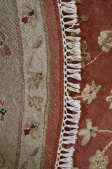Silk Flower Rug, 8x8 Round Rug, Traditional Rug, Round Rug For Kitchen
