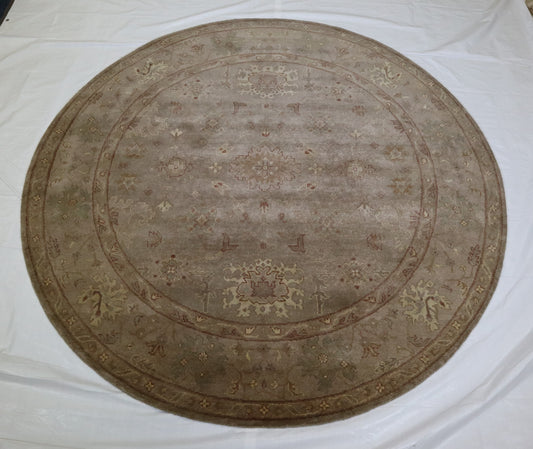 Round Rug, Persian Rug, Hand Knotted Rug, Wool Rug
