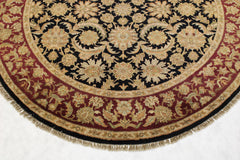 Round Rug, Indo Rug, Agra Rug, Bright Rugs, Wool Oriental Rugs 