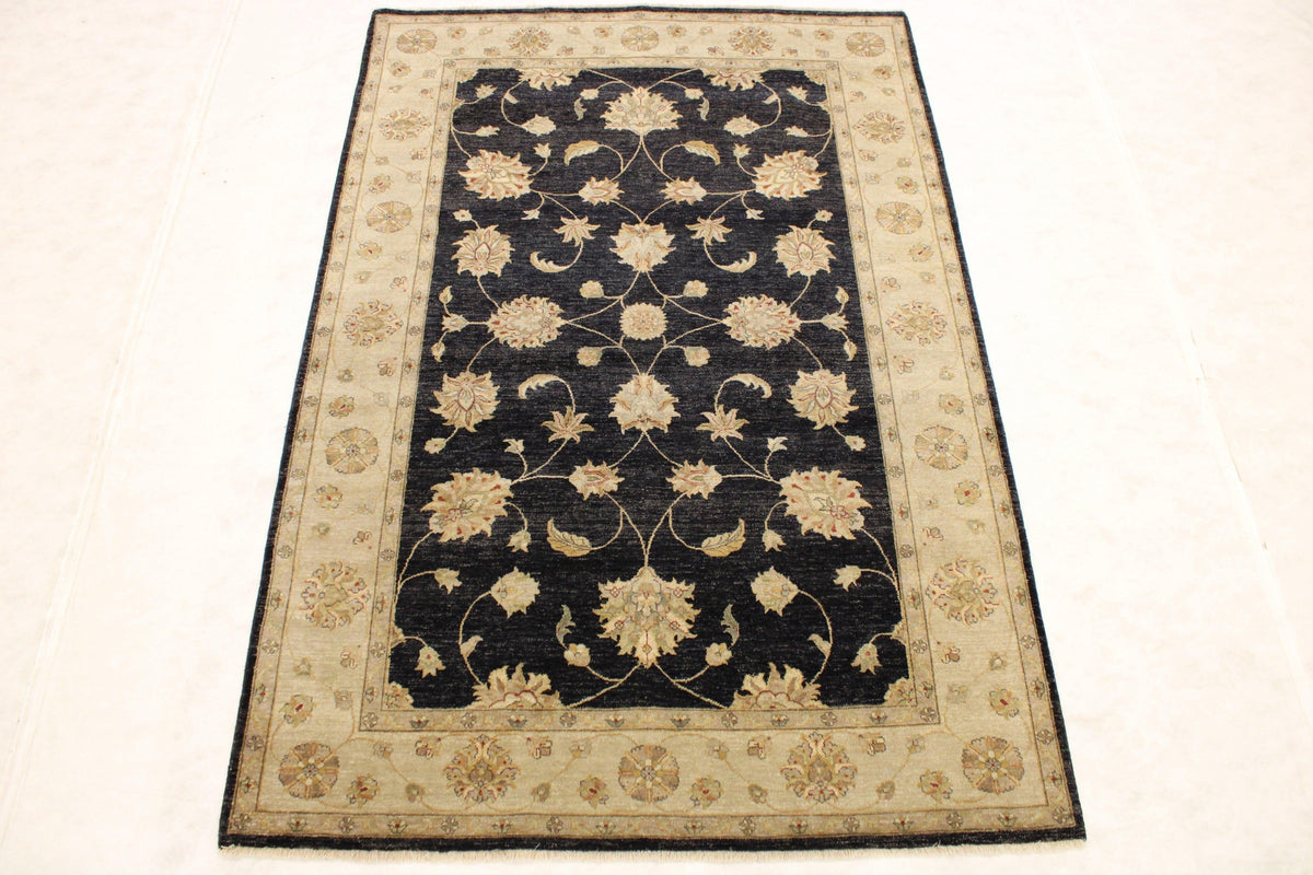 Black Oriental Rugs, Hand Knotted Wool Rug, High Twist Rug, 6x9 Rugs, Rug Types 
