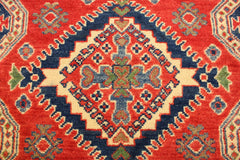 Kazak Rug, Afghan Rugs, 4x6 Rug, Area Rug For Living Room, King Bed Rug Size