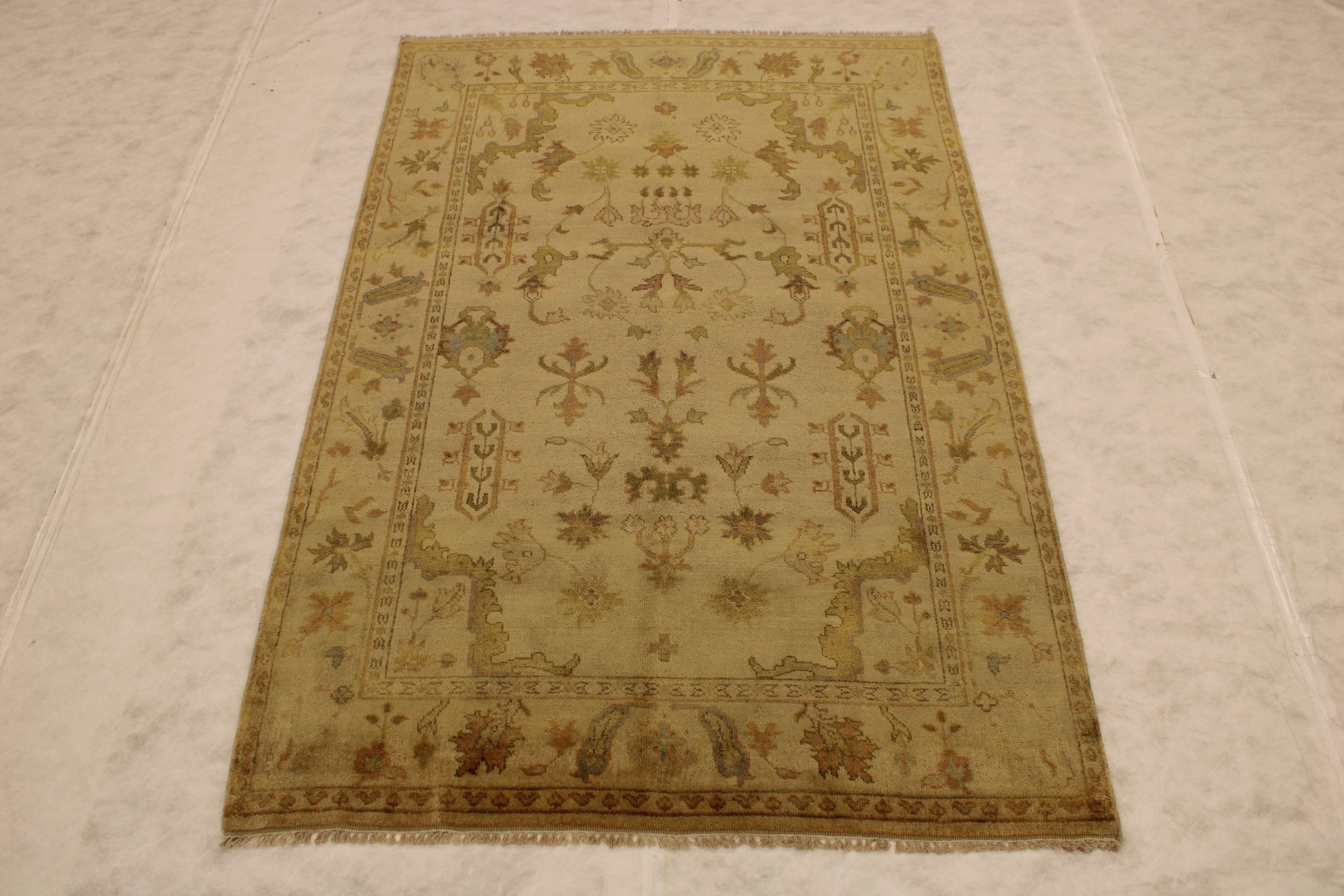 Antique Rugs, Geometric Rug, Oushak Rugs, 6x9 Rugs, Rug On Carpet 