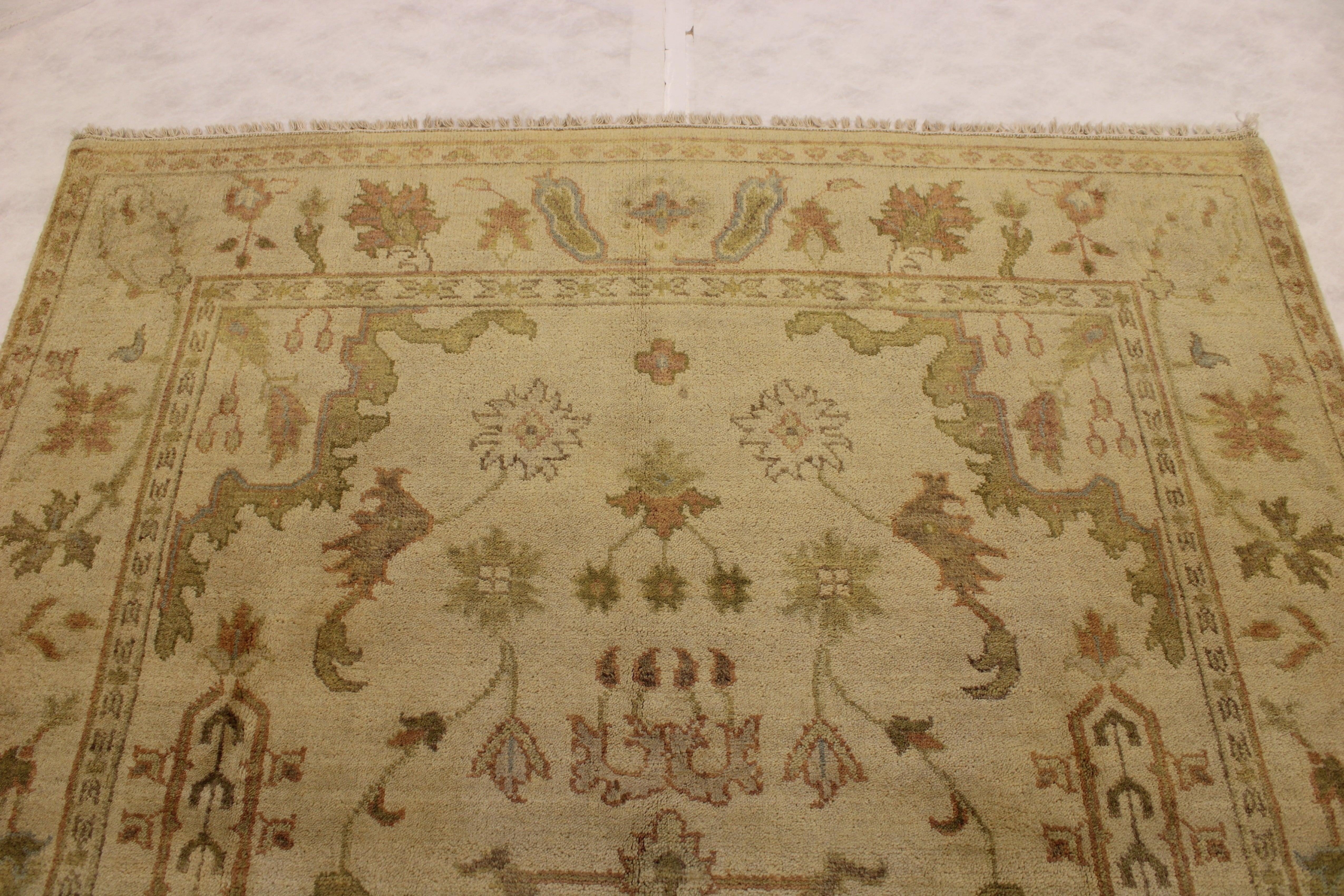 Antique Rugs, Geometric Rug, Oushak Rugs, 6x9 Rugs, Rug On Carpet 