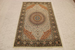6x9 Silk Rugs, kashmiri Rugs